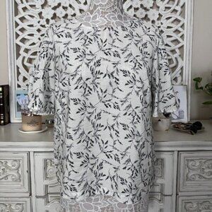 A new day flutter sleeve floral blouse
